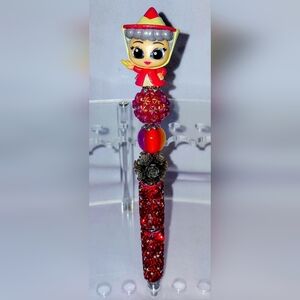 Disney "Flora"  Red Beaded Character Pen